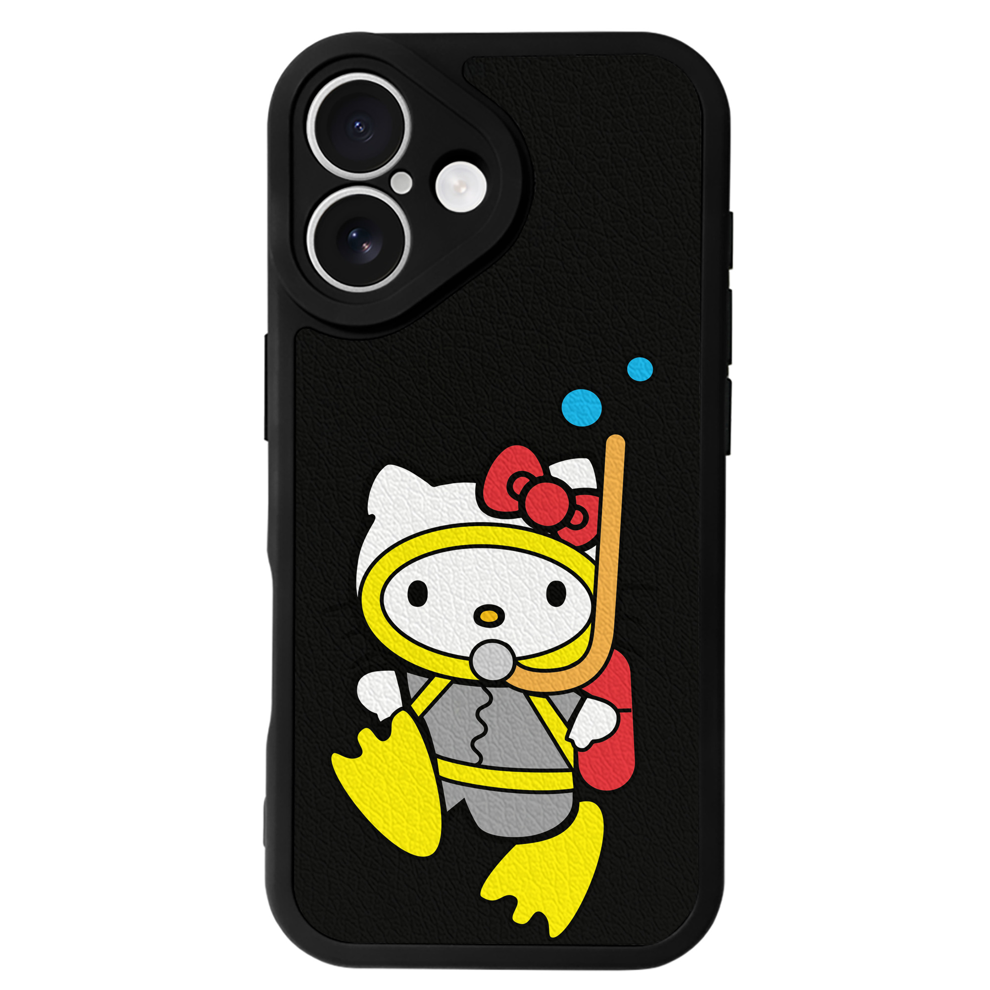 （画像用） Hello Kitty ハローキティ 【iPhone 16シリーズ対応】シリコンスマホケース（レザー調） 材質：シリコン